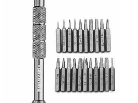 22 in 1 Multi-purpose Precision Screwdriver Set Aluminium S2 Steel Repair Tools for iPhone Laptop RC For Discount