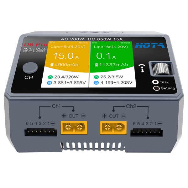 HOTA D6 Pro AC 200W DC 650W 15A Charger With Wireless Charging for NiZn Nicd NiMH Battery Cheap