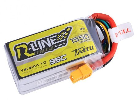 Tattu R-Line Version 1.0 14.8V 1550mAh 95C 4S XT60 Plug Lipo Battery Online Hot Sale