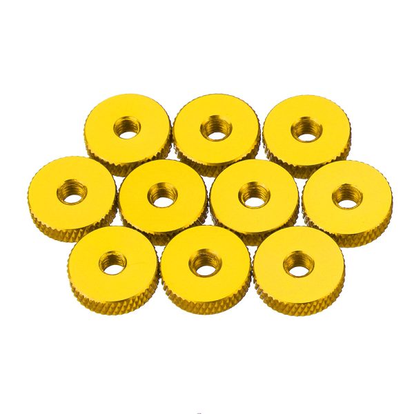 10Pcs M4 Manual Knurled Thumb Aluminum Alloy Screw Nut Spacer Flat Washer Supply