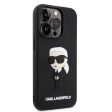 Karl Lagerfeld 3D Rubber Black Hard Case iphone 15 pro Online Sale